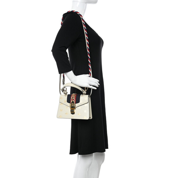 Gucci Textured Calfskin Bee Star Print #126859G95B - Picture 2 of 14